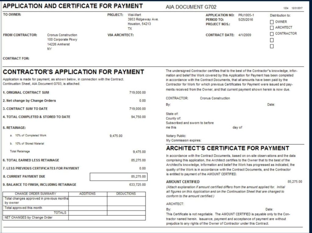 PROGRESS BILLING CALCULATIONS