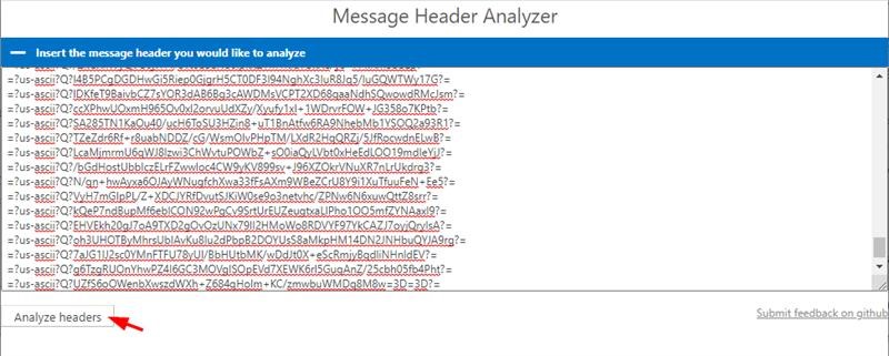 Message Header Analyzer