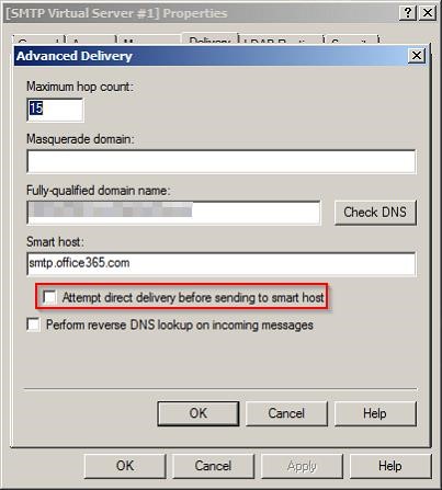 SMTP AUTH advanced delivery