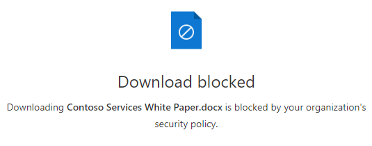 download blocked warning