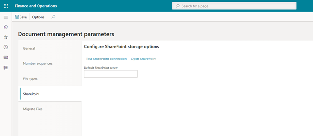 configure SharePoint storage options