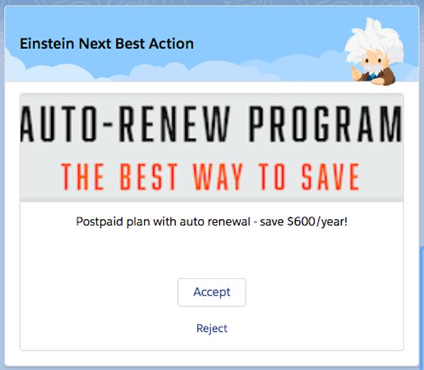 Salesforce Einstein Next Best Action