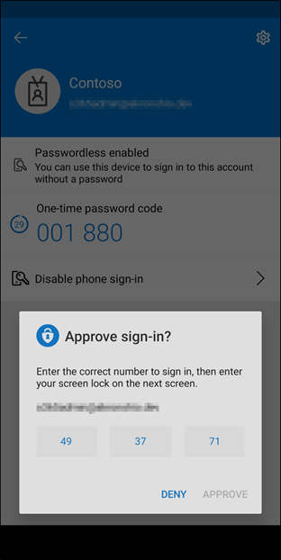 sign-in approval from authentication app