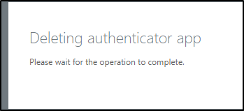deleting authenticator app