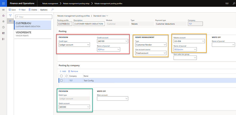 creating accrual journal for rebate management D365FO