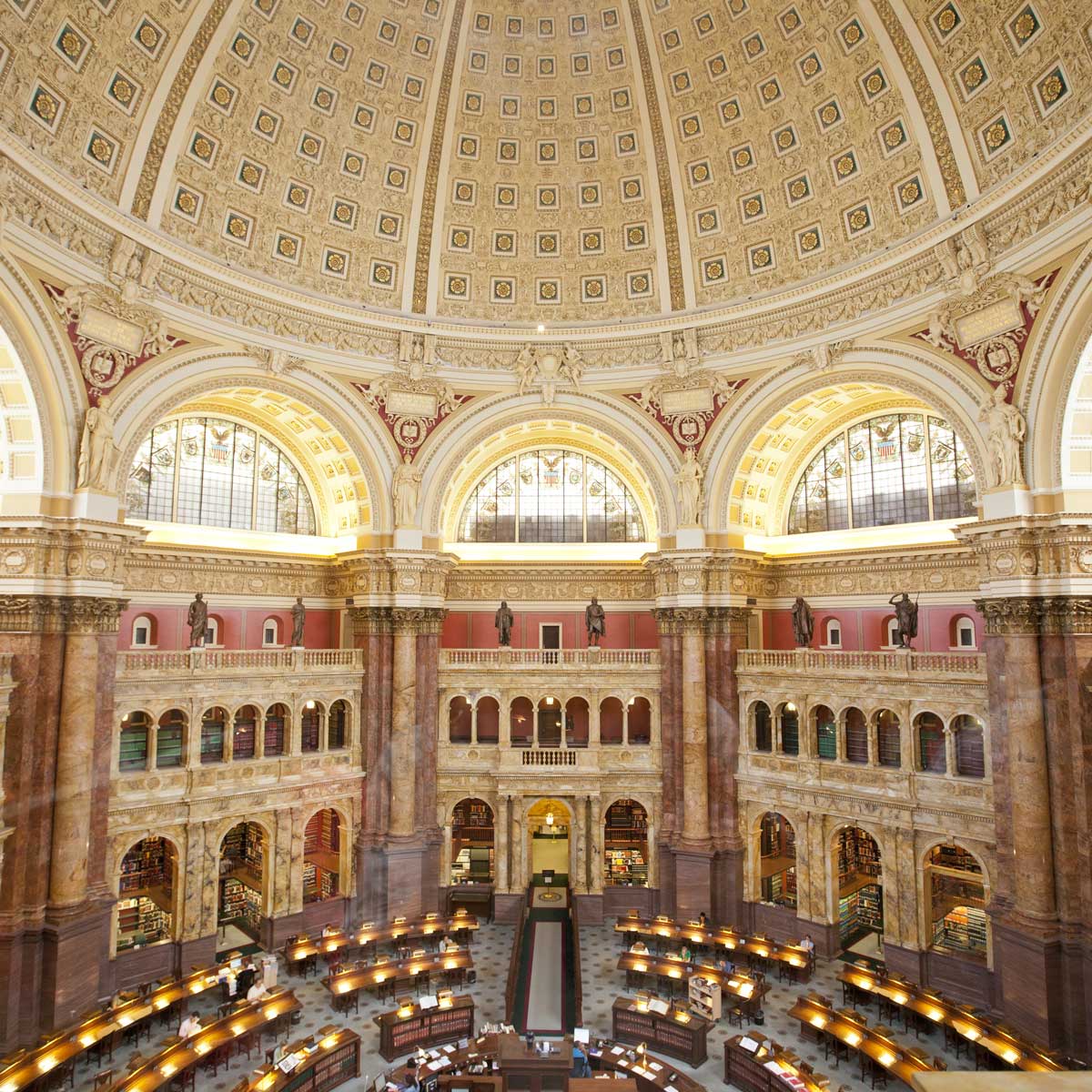 interior view of the library of congress building in washington dc