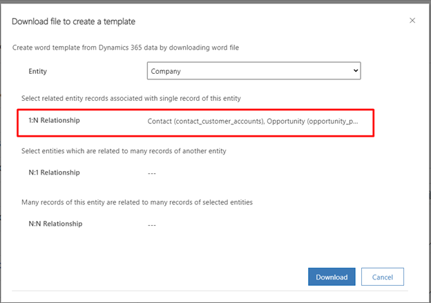 download file to create a template