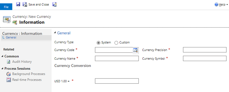 creating new currency in dynamics 365 crm