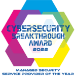 Cybersecurity Breakthrough Award Managed Service Provider of the Year