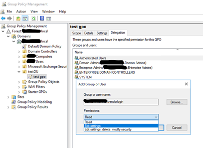 granting non-admin access to GPOs with restrictions