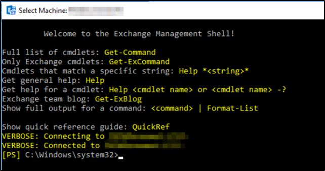 exchange management shell problem fixed