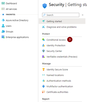 setting up Conditional Access policy