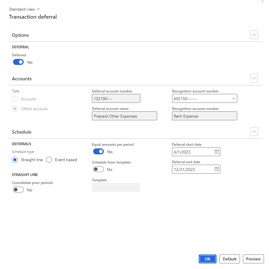 set up a deferral schedule