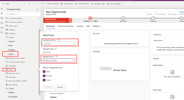 Forms Control feature in Dynamics 365 CRM