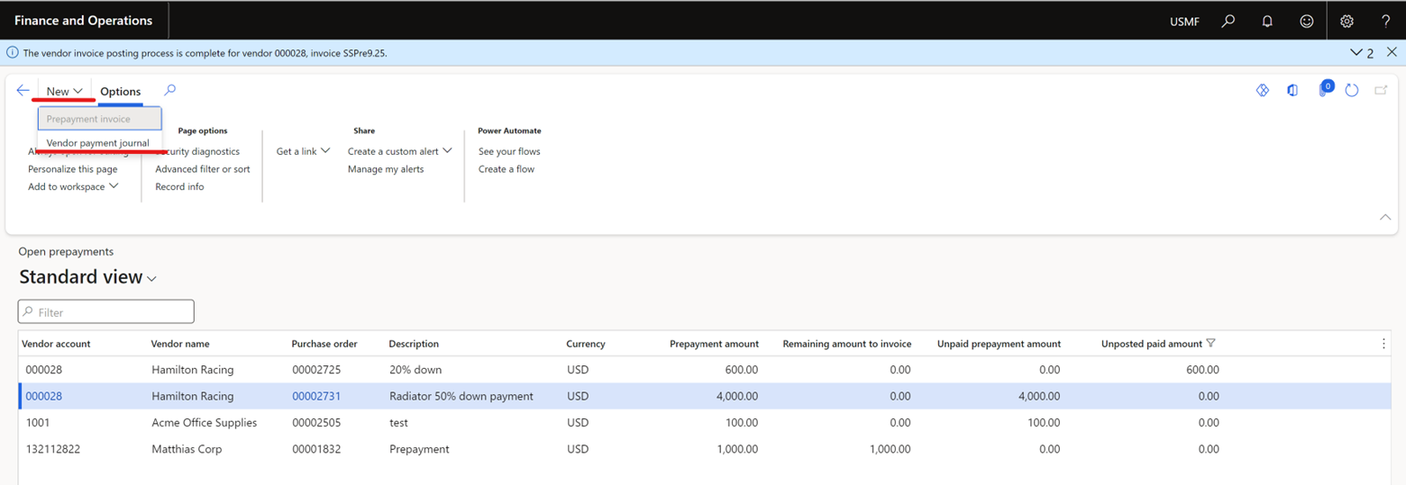 vendor payment journal