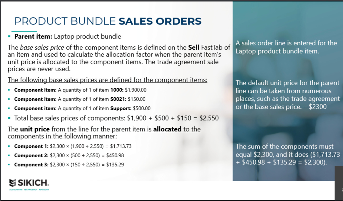 Dynamics 365 FSCM product bundling