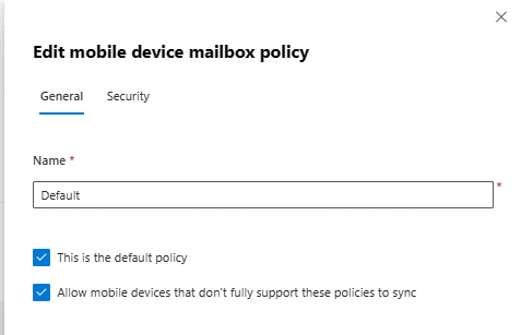 set as default policy