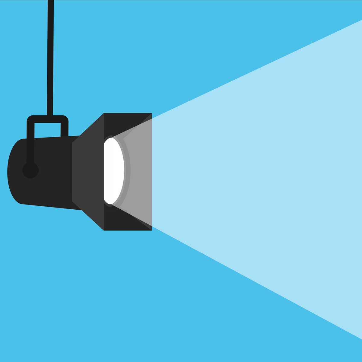 Banner-spotlight-background.-Vector-illustration. light blue background and a spotlight shining from the left
