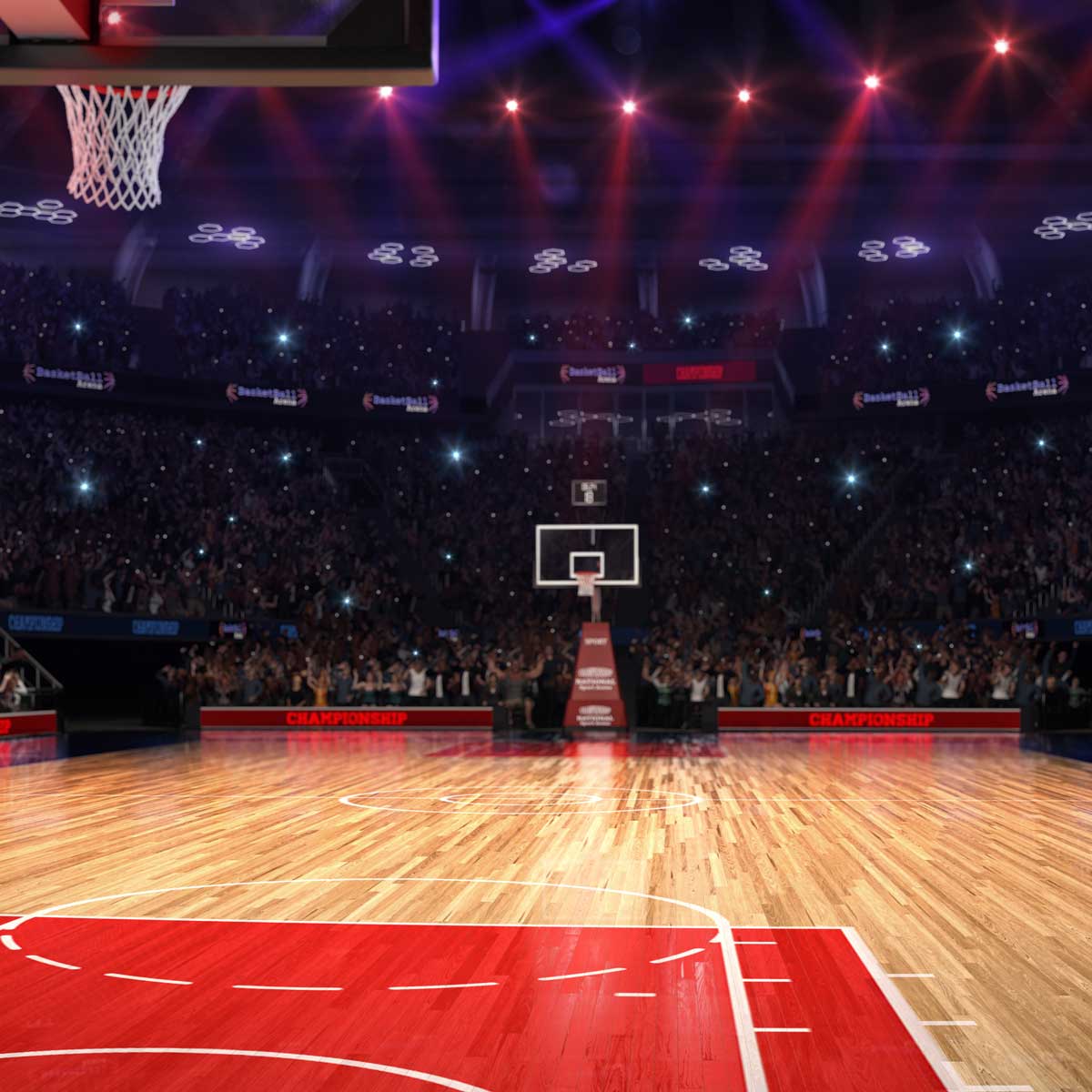 Basketball-court-with-fans-in-the-background.-Sports-arena-landscape