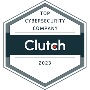 Clutch 2023 Cybersecurity Award logo