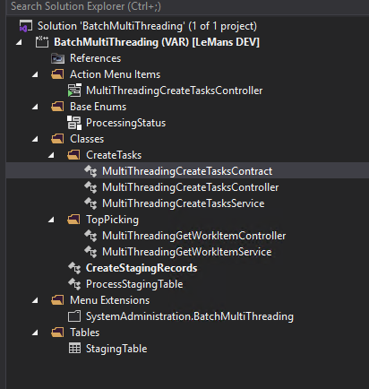 Mulithreading batch job structure