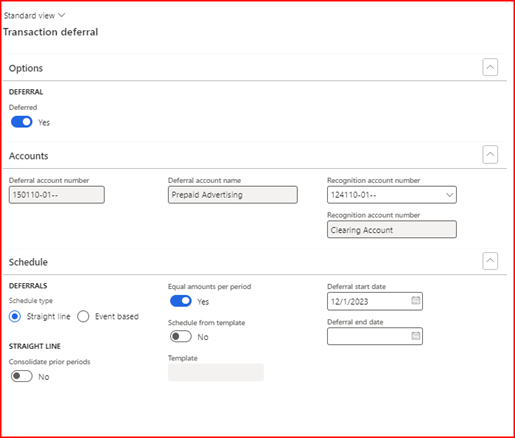 transaction deferral settings