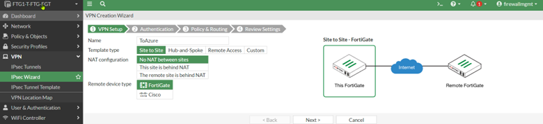 VPN setup custom tunnel