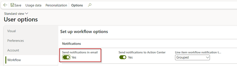 workflow email notifications