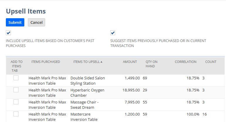 Intelligent Item recommendations AI feature in NetSuite 2026.1